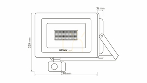 DRAGO 100W NW IP44 SLIM PIR LED reflektor 100W NW IP44 SLIM PIR LED reflektor small 1
