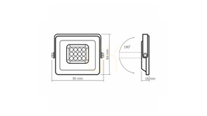 VIDEX LUCA LED reflektor 10 W 5000 K IP65, fehér small 3