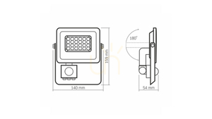 LED-es reflektor 10W NW SMD SMD IP65 PIR, fehér small 3