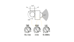 LED-es reflektor 20W NW SMD SMD IP65 PIR, fehér small 4