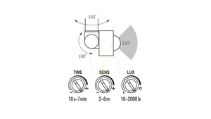 LED reflektor 50W NW SMD SMD IP65 PIR, fehér small 4