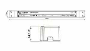 CobaltElectro PLV 24V 200W IP20 B LED tápegység. 1 CobaltElectro PLV 24V 200W IP20 B LED tápegység. small 1