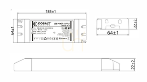 CobaltElectro PFV 24V 60W IP20 B LED tápegység. 1 CobaltElectro PFV 24V 60W IP20 B LED tápegység. small 1
