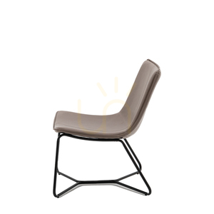 Gallery Direct Hawking Ember műbőr lounge szék fekete fémvázzal small 5