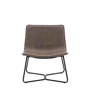 Gallery Direct Hawking Ember műbőr lounge szék fekete fémvázzal small 0