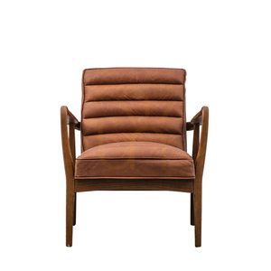 Datsun fotel vintage barna bőrrel 70 × 76 × 80 cm – Gallery Direct small 0