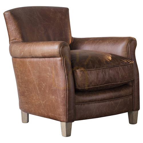 Jelölje be Gallery Direct Mr. Paddington Vintage Brown bőr- és kőrisfotel