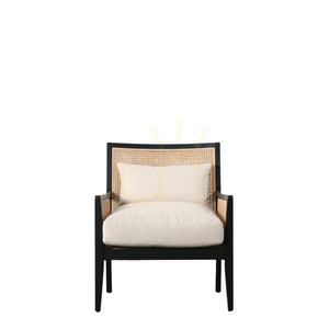 Karosszék Gallery Direct Nagoya krém rattan fekete fa kerettel 5059413688041 small 0
