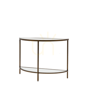 Konzolasztal Gallery Direct Hudson bronz fém üveg 100x35x75 cm small 2