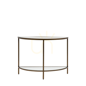 Konzolasztal Gallery Direct Hudson bronz fém üveg 100x35x75 cm small 0