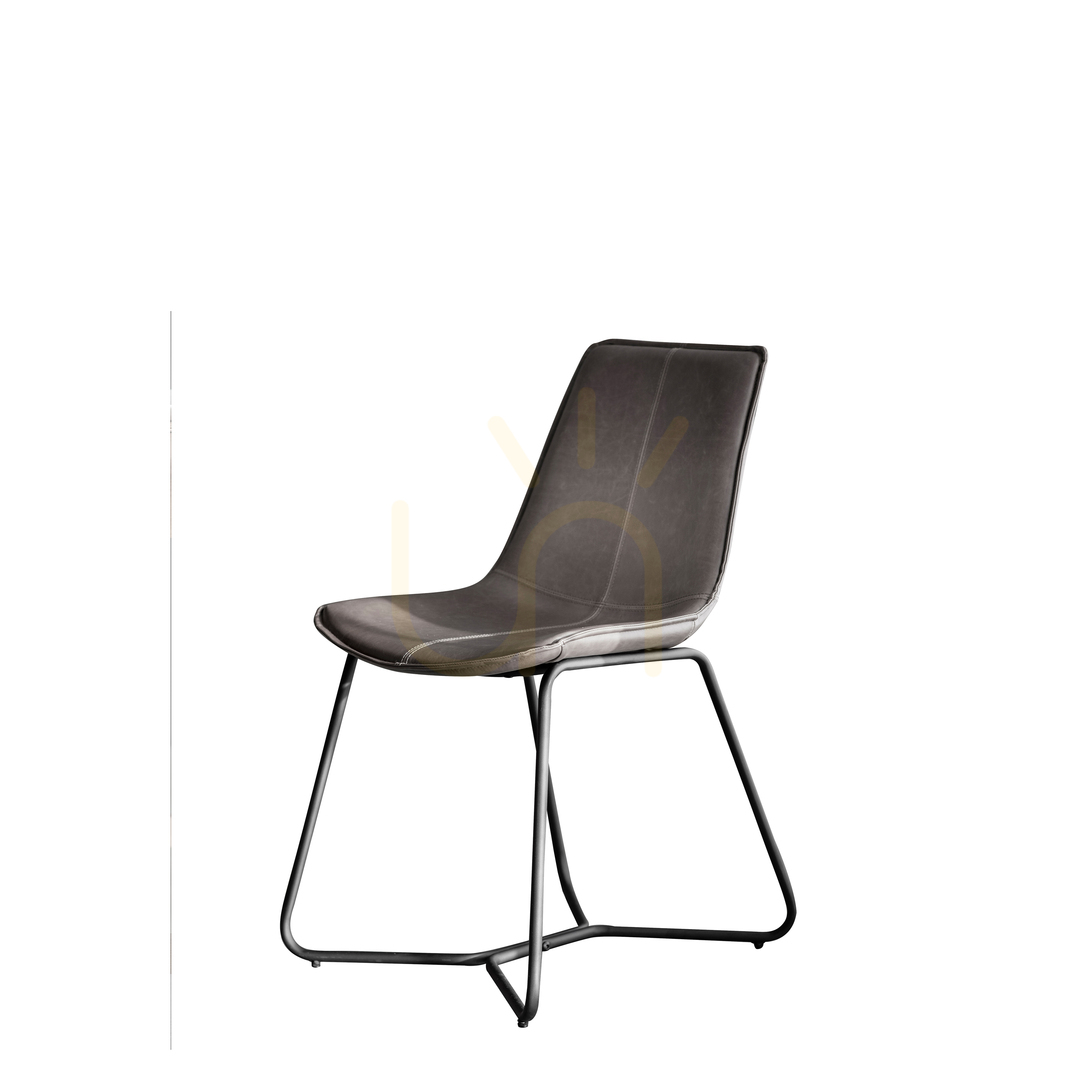 Kijelző Szék Gallery Direct Hawking Ember PU bőr fém étkezőszék 2 db Szék Gallery Direct Hawking Ember PU bőr fém étkezőszék 2 db