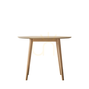 Étkezőasztal Gallery Direct Milano kerek 100 cm természetes tölgy furnér small 0