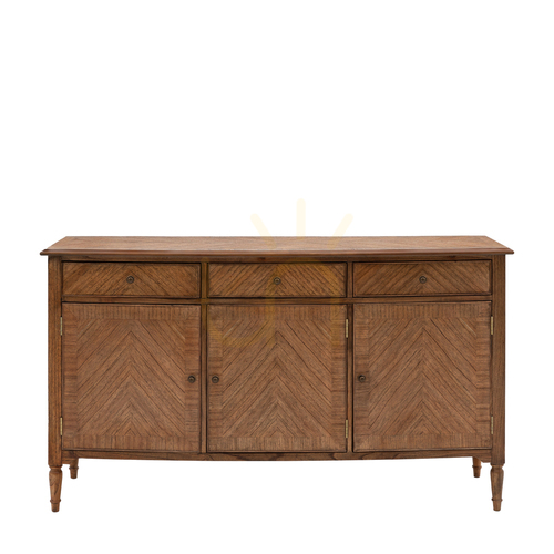 Jelölje be Komód Gallery Direct Highgrove 3 ajtós 3 fiókos peroba 170x95x48,5 cm