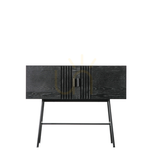 Komód Gallery Direct Holsen 2 ajtós fekete tölgy furnér 120x42x97 cm 0 Komód Gallery Direct Holsen 2 ajtós fekete tölgy furnér 120x42x97 cm small 0