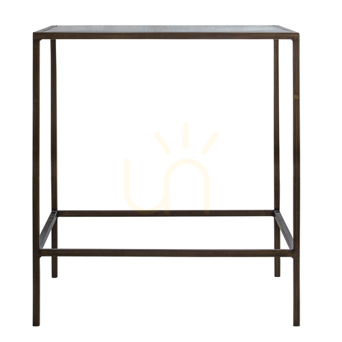 Jelölje be Oldalsó asztal Gallery Direct Rothbury bronz fém-üveg 50x50x55 cm
