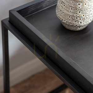 Oldalasztal Gallery Direct Forden fekete MDF-fém 60x50x55 cm small 2