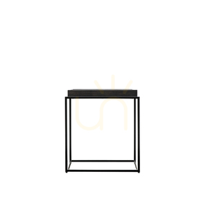 Oldalasztal Gallery Direct Forden fekete MDF-fém 60x50x55 cm small 0