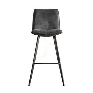 Gallery Direct Palmer szürke műbőr és fém bárszék, 75 cm ülésmagasság, 2 db small 0