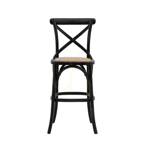 Jelölje be Bárszék Gallery Direct fekete rattan bisztró stílusú 66 cm, 2 db