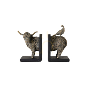 Könyvtámasz szett Gallery Direct Highland Cow bronz polirezin 2 db 20 cm 0 Könyvtámasz szett Gallery Direct Highland Cow bronz polirezin 2 db 20 cm small 0