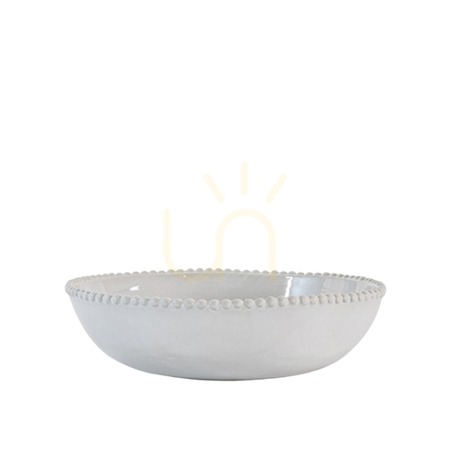 Jelölje be Tésztástál szett 4 db porcelán természetes gyöngyös 22 cm Gallery Direct