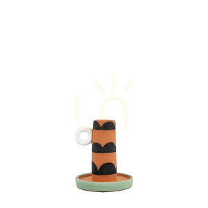 Gyertyatartó Gallery Direct Fargo terrakotta mintás 8,5x8,5x9,5 cm small 4