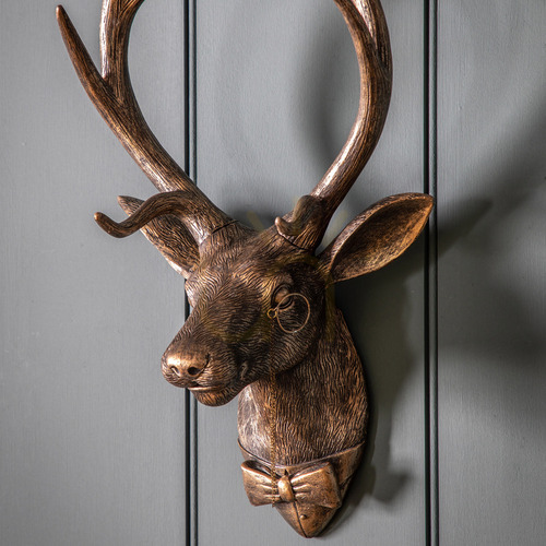 Jelölje be Gallery Direct Sir Cameron Stag bronz szarvas falidísz 46,5 cm