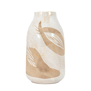 Váza Gallery Direct Goya reaktív mázas kőedény fehér-barna 33 cm small 1