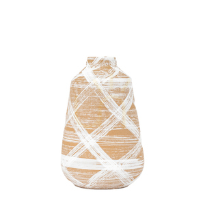 Váza Gallery Direct barna-fehér kőedény kézzel festett 26,5 cm 5059413869037 small 1