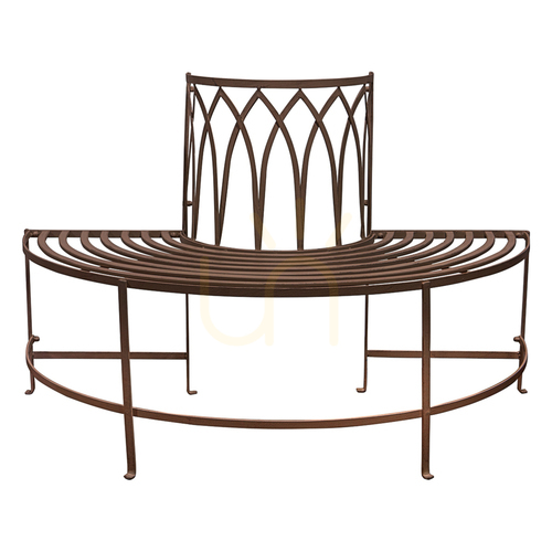 Jelölje be Félköríves kerti pad Gallery Direct Alberoni barna fém-fa 132 cm
