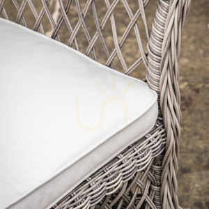 Bisztró kerti bútor szett Gallery Direct Menton Stone PE rattan alumínium kerek asztallal small 2