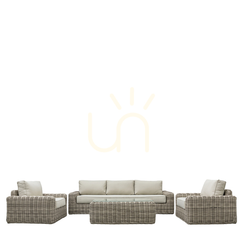 Jelölje be Kerti lounge szett Gallery Direct Ragusa természetes fonott rattan alumínium 4 részes