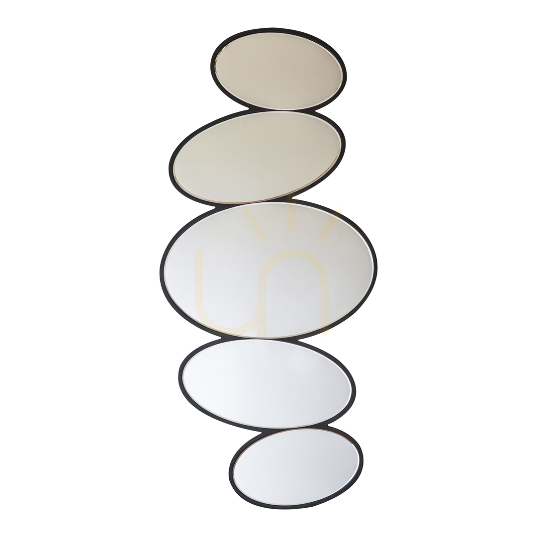 Jelölje be Tükör Gallery Direct Anderson Pebble Stack fekete 54x118 cm Tükör Gallery Direct Anderson Pebble Stack fekete 54x118 cm