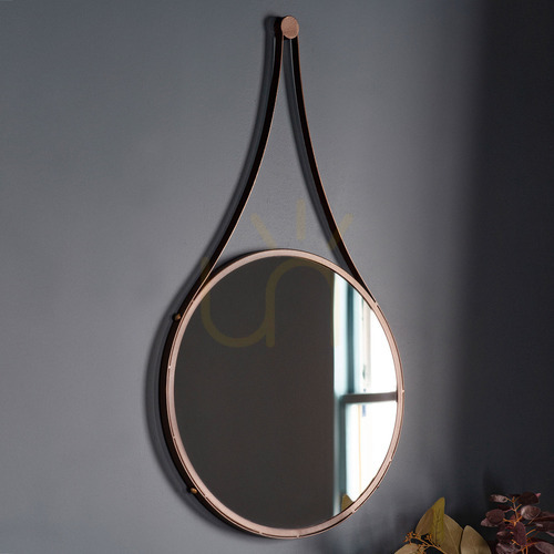 Jelölje be Gallery Direct Broadway kerek falitükör antik bronz kivitelben, 41 × 73,5 cm