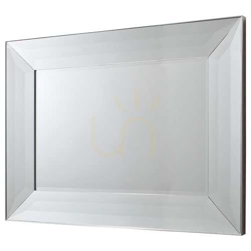 Jelölje be Gallery Direct Ferrara ezüst, fazettált fali tükör 122 × 91,5 cm 5055299400494
