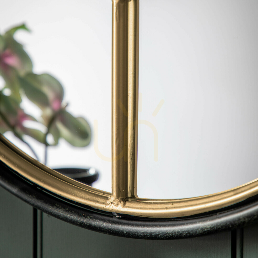 Kijelző Kerek ablaktükör Gallery Direct Rocca Gold fekete arany 60 cm Kerek ablaktükör Gallery Direct Rocca Gold fekete arany 60 cm