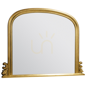 Gallery Direct Thornby Gold íves kandallótükör, arany, 118 × 94 cm small 0