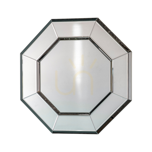 Jelölje be Nyolcszögletű fali tükör Gallery Direct Bécsi 80 cm ezüst üvegkeret