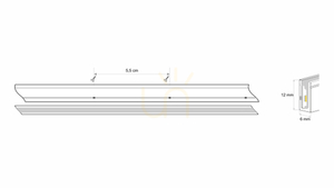 Neon LED Flex 3Y 6x12 126 LED/m 10.8W/m 24V WW, 5m small 1