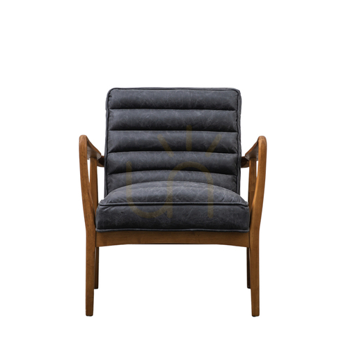 Jelölje be Karosszék Gallery Direct Datsun antik ébenfa bőr 70x74x80 cm