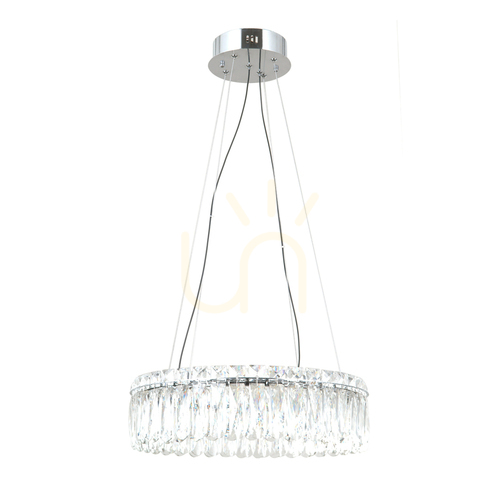 Jelölje be Italux Nosta LED függőlámpa króm kristály 36W 48 cm PND-34364-3-CH-CL