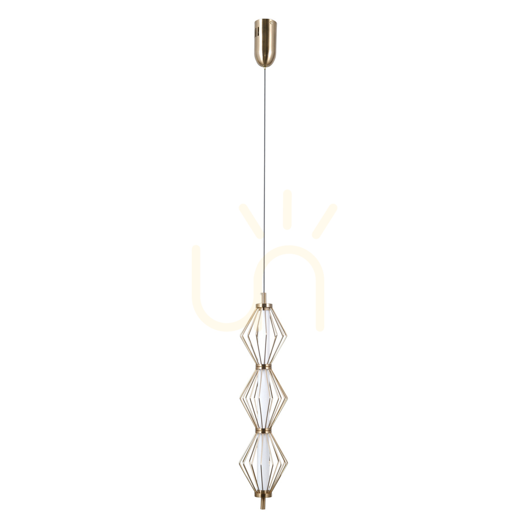 Jelölje be Függőlámpa Italux Arany LED 3 fényű 12,5 cm PND-34403-3V-HBR Függőlámpa Italux Arany LED 3 fényű 12,5 cm PND-34403-3V-HBR