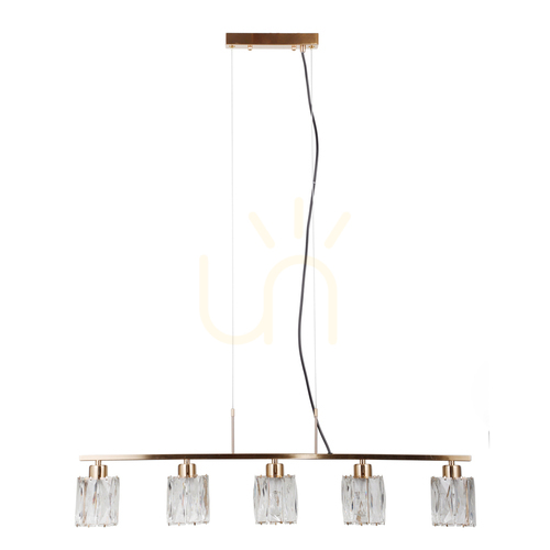 Jelölje be Függőlámpa Italux SIMONA PND-40814-5-HBR arany 5xE14 kristályüveg 85 cm
