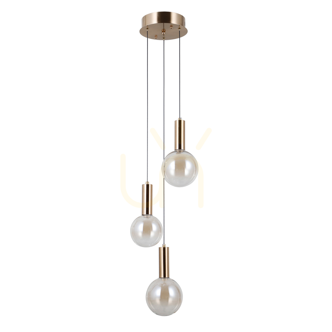 Jelölje be Italux Aranysárga LED 3 pontos függőlámpa PND-34378-3S-HBR Italux Aranysárga LED 3 pontos függőlámpa PND-34378-3S-HBR