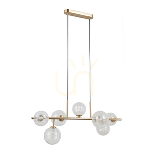 Italux Toledo 7-izzós G9 függőlámpa arany üveg 75 cm PND-40717-7-HBR small 0