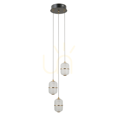 Jelölje be Függőlámpa Italux Alani LED fekete 3 pontos 26 cm PND-34375-3-BK