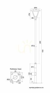 SU-MA MARS MLS LB-H4400 W sötétszürke oszlopos kültéri lámpa, LED 45 W, 438 cm small 3