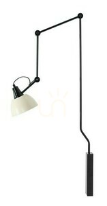 Aldex AIDA állítható fali lámpa fényes fekete, krémszínű búrával, 17 cm 1141C3_9 small 0