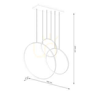 RIO 3 55/78/110 fekete LED 3000K függőlámpa small 9
