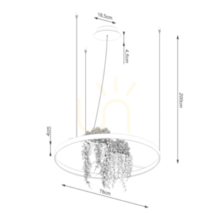RIO BIO 78 fekete LED 3000K csillár small 9